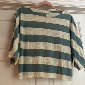 Comfy, slightly cropped, striped top